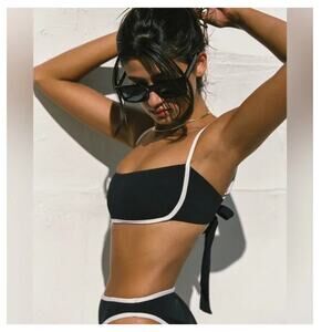 LSPACE Hazel Ribbed Bikini Top Size XL